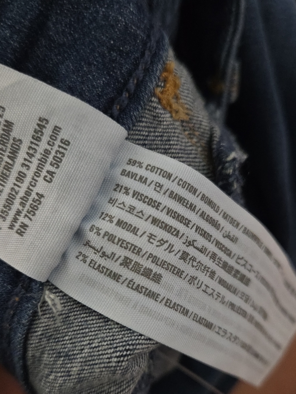 Nwt Hollister Distressed Mid-Blue High-Rise Skinny Jeans - Picture 7 of 8